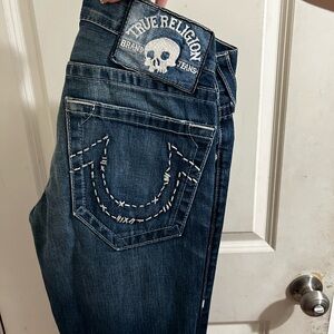 True Religion Men's Dark Blue Relaxed Jeans